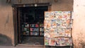 Newspaper shop in Stonetown, Zanzibar Royalty Free Stock Photo