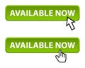 Available now button Royalty Free Stock Photo
