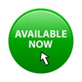 Available now button Royalty Free Stock Photo