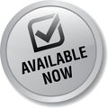 Available now web button Royalty Free Stock Photo