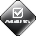 Available now web button Royalty Free Stock Photo