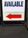 available sign