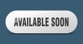 available soon button. available soon sign. key. push button. Royalty Free Stock Photo