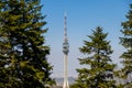 Avala Tower telecommunications tower in Avala mountain in Belgrade, Serbia Royalty Free Stock Photo