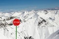 Avalanche Area Sign Royalty Free Stock Photo