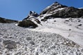 Avalanche course in Troumouse circus in Pyrenees Royalty Free Stock Photo