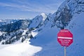 Avalanche danger sign Royalty Free Stock Photo