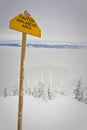 Avalanche Danger Sign Royalty Free Stock Photo