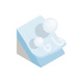 Avalanche icon, isometric 3d style