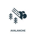 Avalanche icon. Simple element from natural disaster collection. Creative Avalanche icon for web design, templates, infographics