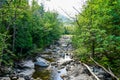 Avalanche Lake Trail in the High Peaks Wilderness Area of the Adirondack State Park in Upstate NY Royalty Free Stock Photo