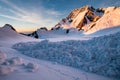 Avalanche near Mount Cook/Aoraki, New Zealand/Aotearoa Royalty Free Stock Photo