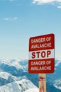 Avalanche sign Royalty Free Stock Photo