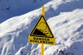 Avalanche sign Royalty Free Stock Photo