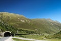 Avalanche tunnel in the western alps of austria. Road to the village of Kuhtai. Connecting tunnel between Kuhtai and Innsbruck.