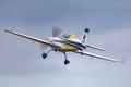 British aerobatic pilot Mark Jefferies flying a single engine Extra 330LX aerobatic aircraft VH-IXN.