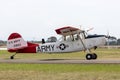 Former United States Army Cessna L-19A observation aircraft VH-UXX taxiing at Avalon Airport