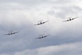 Royal Australian Air Force RAAF Beechcraft King Air 350 aircraft flying in formation