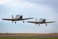 Two Commonwealth Aircraft Corporation CA-25 Winjeel training aircraft formerly used by the Royal Australian Air Force RAAF takin