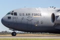 United States Air Force USAF Boeing C-17A Globemaster III military transport aircraft 05-5153 Royalty Free Stock Photo