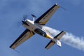 British aerobatic pilot Mark Jefferies flying a single engine Extra 330LX aerobatic aircraft VH-IXN.