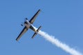 British aerobatic pilot Mark Jefferies flying a single engine Extra 330LX aerobatic aircraft VH-IXN.