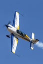 British aerobatic pilot Mark Jefferies flying a single engine Extra 330LX aerobatic aircraft VH-IXN.