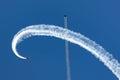 Melissa Andrzejewski flying an Edge 540 aerobatic aircraft around Wing suit flyer Rex Pemberton.