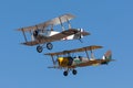 Sopwith Pup replica VH-PSP operated by the Royal Australian Air Force RAAF Museum leading de Havilland Tiger Moth aircraft