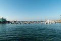 Avalon bay with small boat in Santa Catalina Island, USA Royalty Free Stock Photo