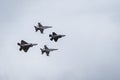 Avalon, Melbourne, Australia - Mar 3, 2019: Military jets flying in formation Royalty Free Stock Photo