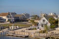 Avalon, New Jersey beach houses and boats Royalty Free Stock Photo