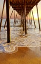 Avalon Pier at the Outer Banks of North Carolina at sunrise Royalty Free Stock Photo