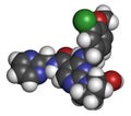 Avanafil erectile dysfunction drug molecule. PDE5 inhibitor used in treatment of impotence