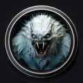 Angry White Demon: Realistic Animal Portrait With Iconographic Symbolism