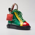 Avant-garde Ceramic Style Shoes And Bag On Chain - High Gloss Design