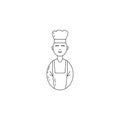 avatar baker icon. Professions for mobile concept and web apps. Thin line icon for website design and development, app developmen