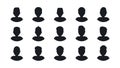 Avatar black icons. People profile. Set user  icons Royalty Free Stock Photo