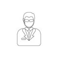 avatar of the bodyguard outline icon. Element of popular avatars icon. Premium quality graphic design. Signs, symbols collection