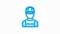 Avatar Builder iin hemlet realistic icon. 3d line vector illustration. Top view