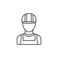 Avatar Builder iin hemlet thin line icon. Linear vector symbol