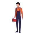 Avatar builder man standing icon, colorful design