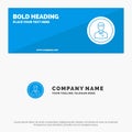 Avatar, Business, Human, Man, Person, Profile, User SOlid Icon Website Banner and Business Logo Template