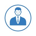 Avatar, businessman, man, user vector icon