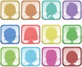 Avatar buttons Royalty Free Stock Photo