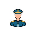 Avatar captain outline icon. Signs and symbols can be used for web logo mobile app UI UX