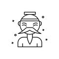 Avatar, China emperor icon. Simple line, outline Chinese new year icons for ui and ux, website or mobile application