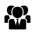 Avatar, client profile, customer, human, manager, member, user account icon. Black vector graphics