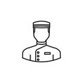 Avatar concierge outline icon. Signs and symbols can be used for web logo mobile app UI UX