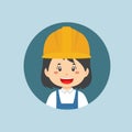 Avatar of a Construction Workers Character Royalty Free Stock Photo